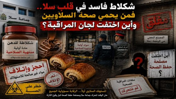 شكلاط فاسد في قلب سلا.. فمن يحمي صحة السلاويين وأين اختفت مصلحة حفظ الصحة ؟
